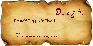 Demény Ábel névjegykártya